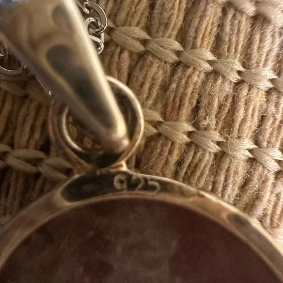 Oval Sparkling Pink Tourmaline Quartz Pendant in Silver 925 Setting on Chain - Picture 12 of 15